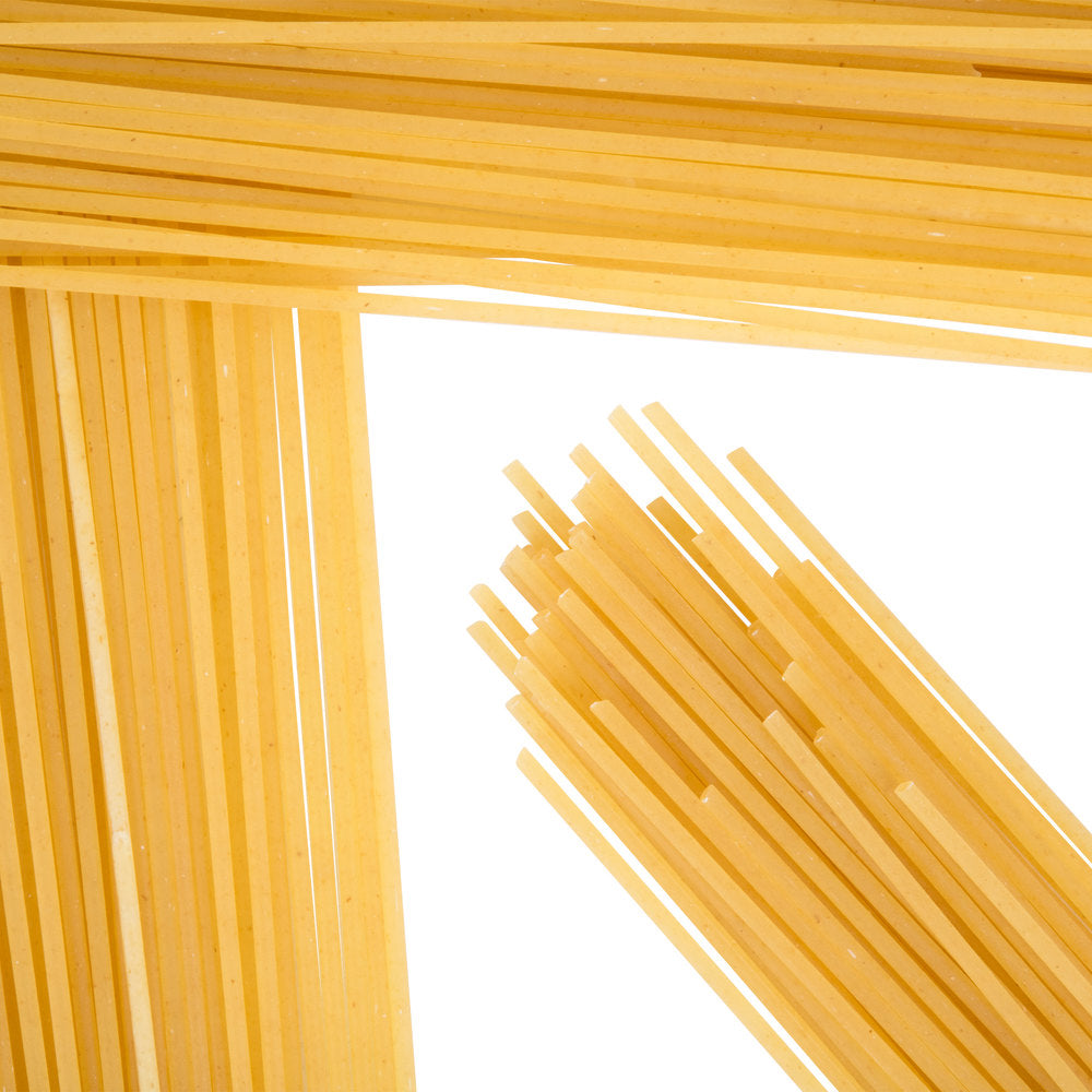 Thin Spaghetti pasta is everything you love about spaghetti but in a thinner version; Slightly thicker than angel hair pasta, but still refined and delicate
Long, golden strands of pasta made with durum wheat to deliver great taste and perfect "al dente" texture every time
This thin pasta pairs well with light pasta sauces, like a simple tomato sauce, broth, consommé, or soup, or in a light dairy sauce like parsley crème
Cooks to pasta perfection in six to seven minutes