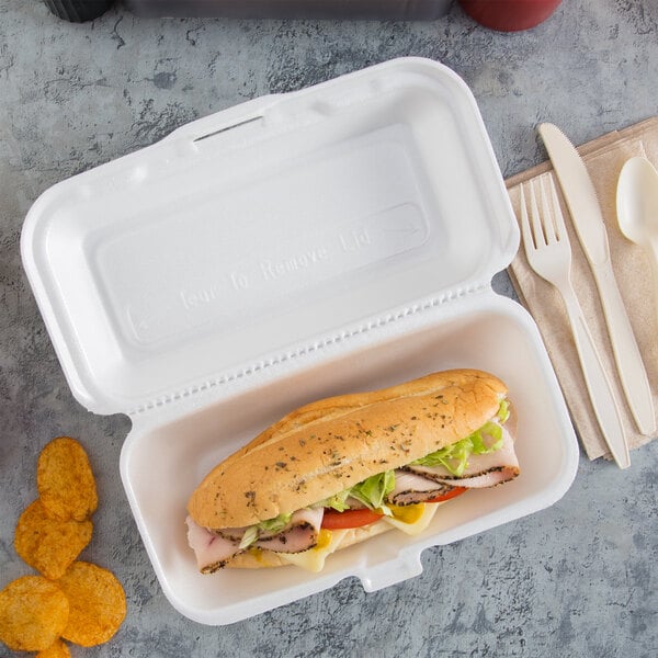 Foam food containers - perfect for food service businesses, providing a practical, affordable way to package meals."
"Foam food containers - lightweight, leak-resistant, and keeps food at the perfect temperature for longer-lasting freshness."
"High-quality foam food containers - stackable, secure, and designed for easy transport of hot and cold meals."