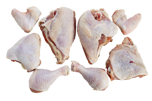 uncooked chicken, a canvas for culinary creativity. Our 8pc cut chicken exudes freshness, its pale pink hue and firm texture promising a versatile foundation for your kitchen endeavors. Immerse yourself in the potential of flavors waiting to be unleashed as you prepare and season this pristine protein. From the simplicity of a delicate marinade to the complexity of gourmet recipes, our raw chicken invites you to embark on a culinary journey, ensuring a wholesome and satisfying dining experience