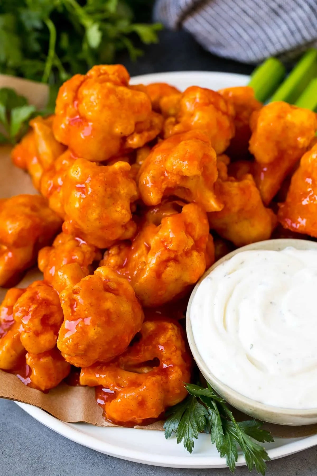 Vegan Wings - Reg. Hot Battered Cauliflower