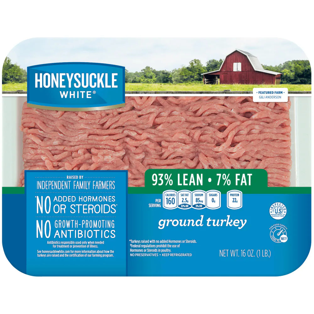 Honeysuckle White® 93% Lean Fat Ground Turkey Tray