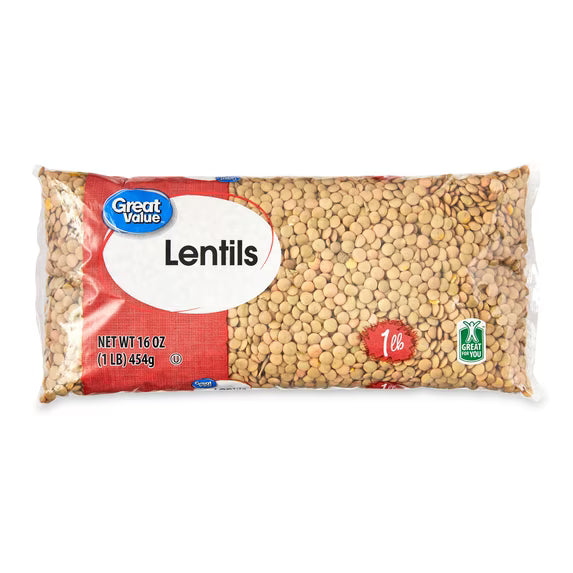 Great Value Lentils 16oz
