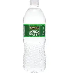 A plastic bottle of Skylon Spring Water with a green and white label, shown against a plain white background.